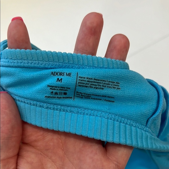 Adore Me Swimsuit Top Blue Women's Swim Top Medium - Picture 4 of 4